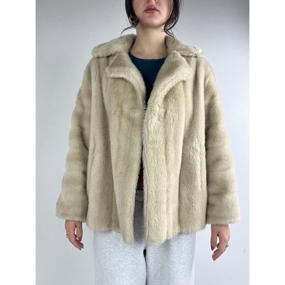 Vintage Made In England Faux Fur Tissavel Jacket - Picture 1 of 13